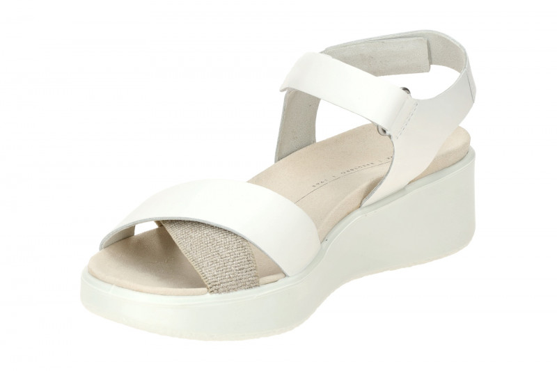 Ecco Flowt Wedge Keil Sandalen weiß 273323