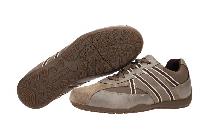 Geox RaveX Herren Sneaker Schuhe grau braun