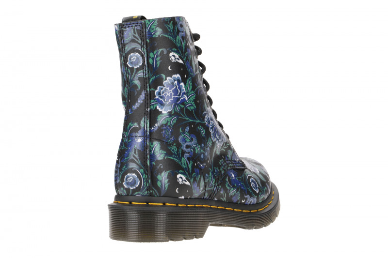 Dr Martens Pascal Stiefel schwarz Floral Damen 1460