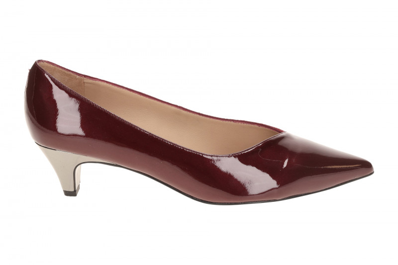 Peter Kaiser Pumps rot bordo Kitten Heel Lack 72441