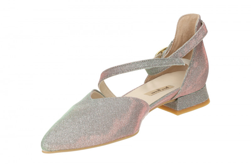 Paul Green Riemchen Pumps grau Effekt Glitzer 3818-00x