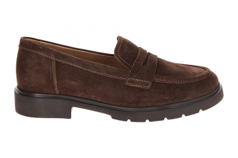 Gabor Schuhe Slipper braun Velour Mokassin Loafer 4001.01.003