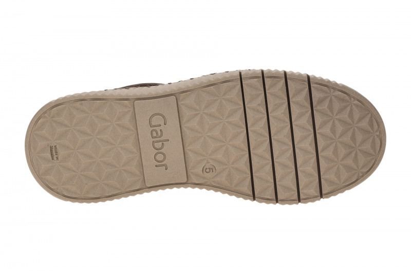 Gabor Schuhe taupe braun Plateau Sneakers Strass-Schmuck 73.243.18