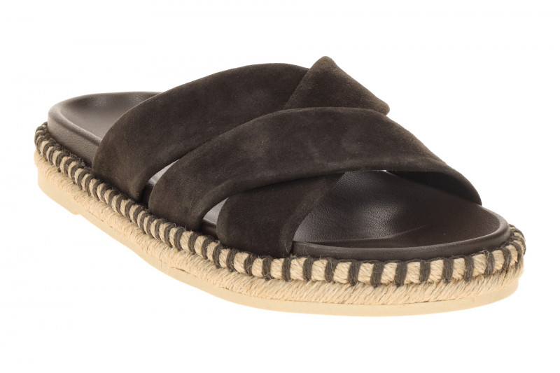 Gabor Pantolette braun mocca Samt Kreuzriemen 83.780.18