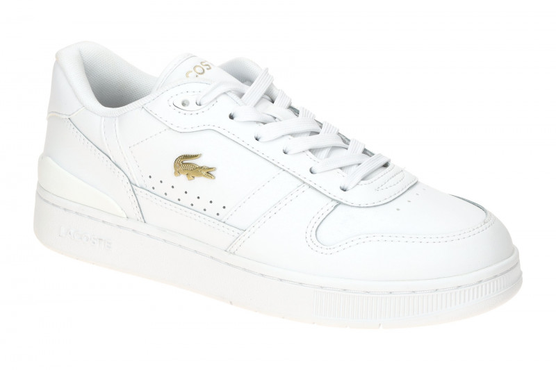 Lacoste T-Clip Set Schuhe Sneakers weiß gold Damen 0038