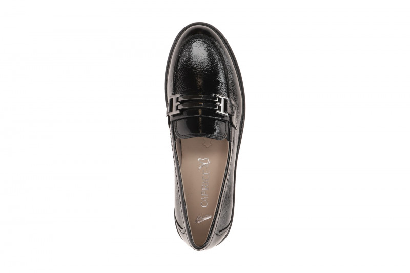 Caprice Schuhe Slipper schwarz Loafer Lack 24702