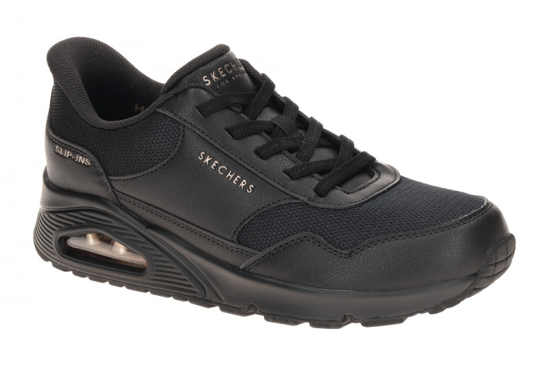 Skechers Uno Schuhe Slipper schwarz Damen Sneakers Slip Ins 177117