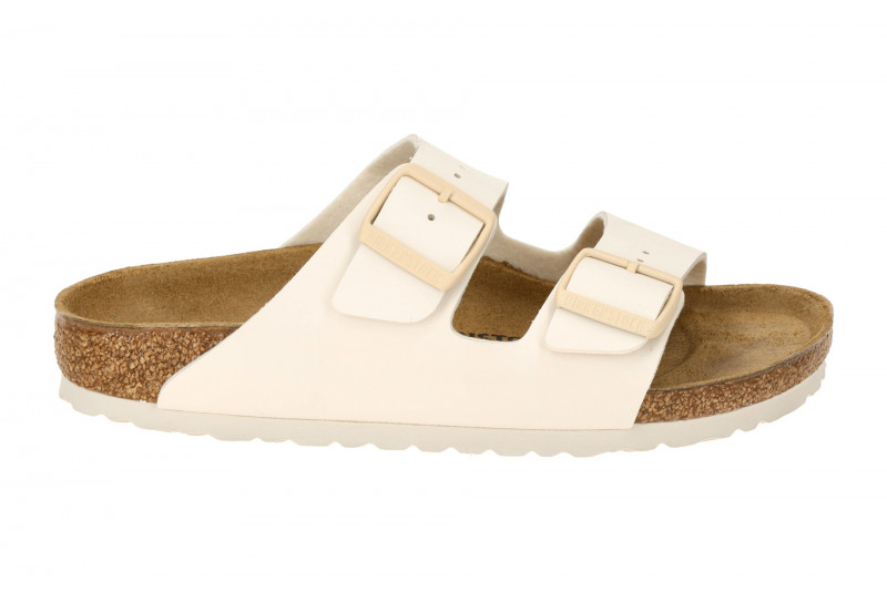 Birkenstock Arizona BS Pantolette weiß eggshell SCHMAL 1027339