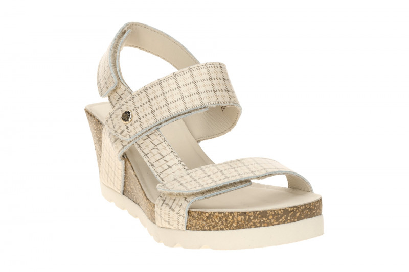 Panama Jack Vilma Plaid Keil Sandale beige Nappa