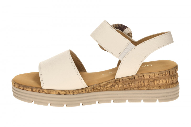 Gabor Keil Sandale creme beige Glattleder 82.706.52