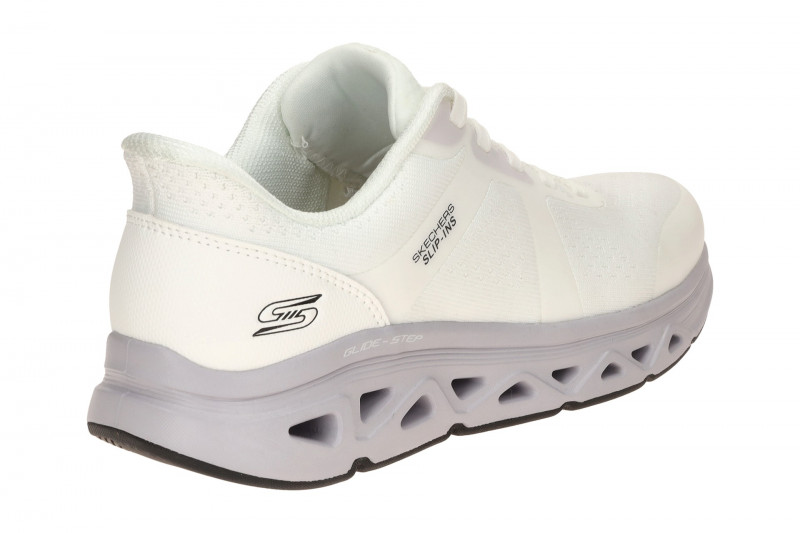 Skechers Bobs Arc Slipper Schuhe weiß lila SLIP-INS 117863