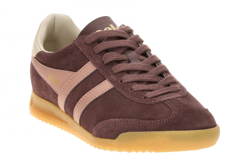 Gola Torpedo Damen Sneakers Schuhe lila braun Velour CLB761