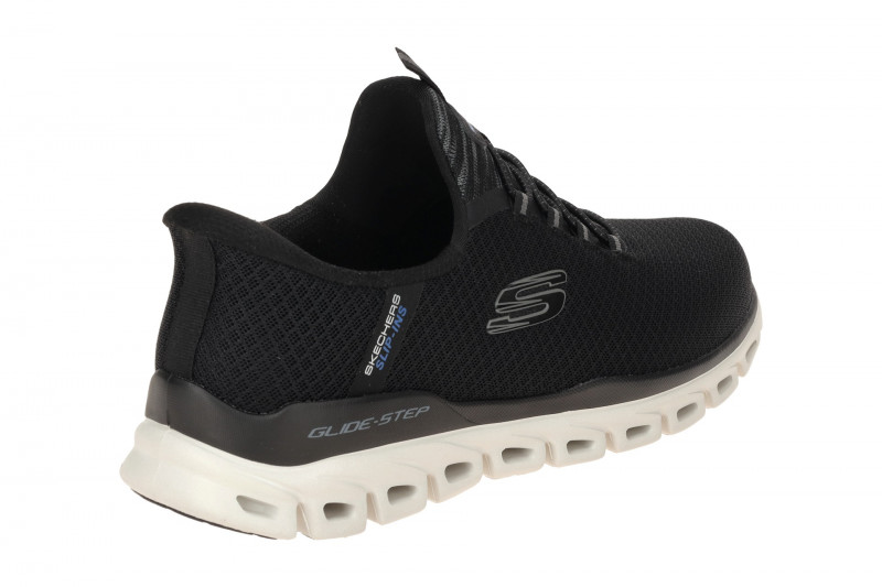 Skechers Glide Step Slipper Schuhe schwarz Herren SLIP-INS 233010