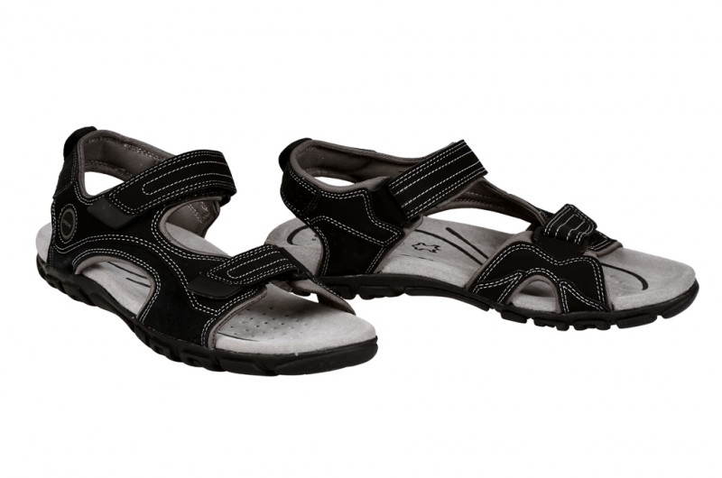 Geox S.Strada Sandale in schwarz grau U1124M