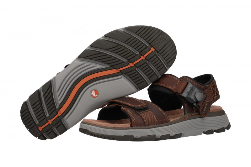 Clarks UnTrekPart Herren Sandale braun