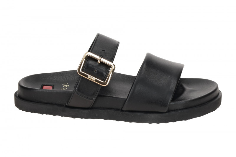 Högl Greta Pantolette schwarz Doppelriemen 0830