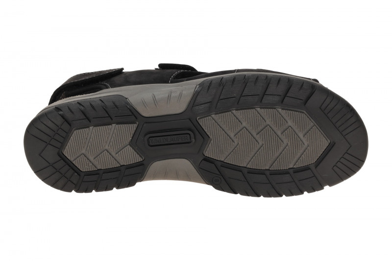 Waldläufer Harald Sandale Herren schwarz grau 372001