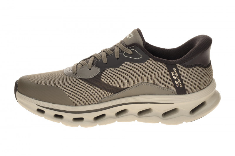 Skechers Go Walk Gliede Step Schuhe taupe braun SLIP-IN 216660