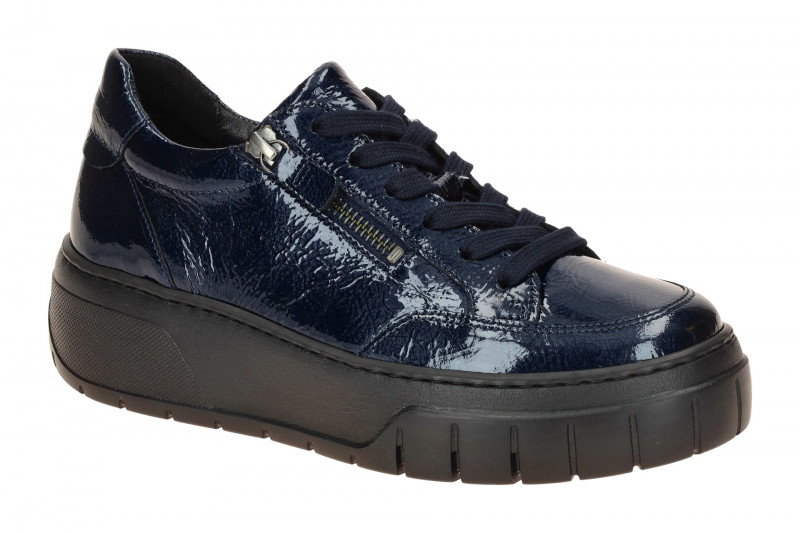 Gabor Schuhe Plateau Sneakers blau Lack 73.220.96