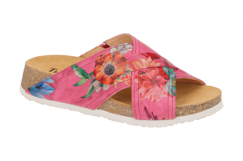 Think Koak Pantolette pink fuxia Flowers
