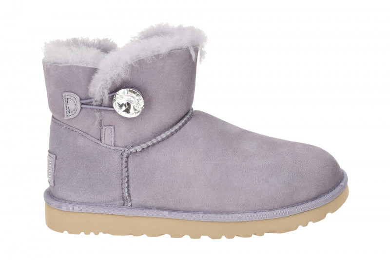 UGG Mini Bailey Button Bling Stiefel lila june-gloom