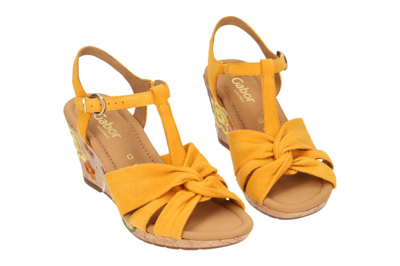 Gabor Keil Sandalen gelb Kork 22.828.22