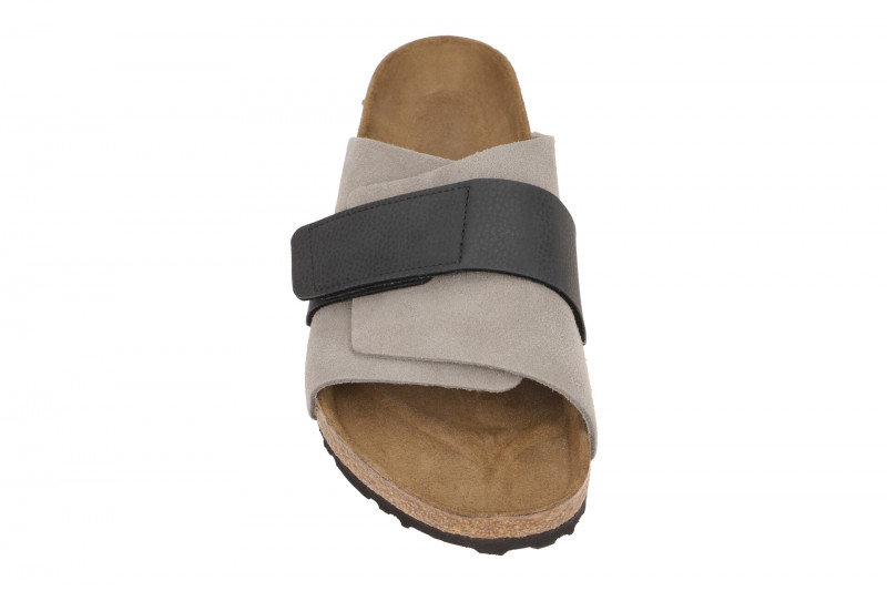 Birkenstock Kyoto Pantolette grau Leder Normal-Weit 1022352