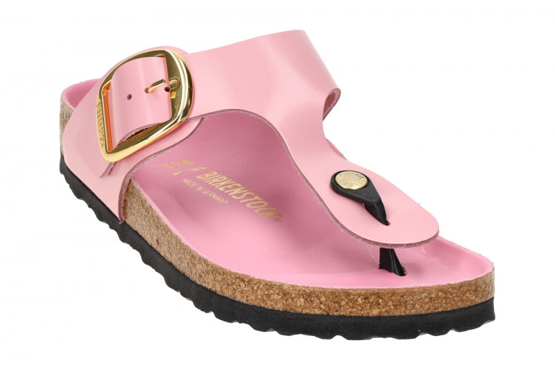 Birkenstock Gizeh Big Buckle Pantolette pink gold SCHMAL 1026493