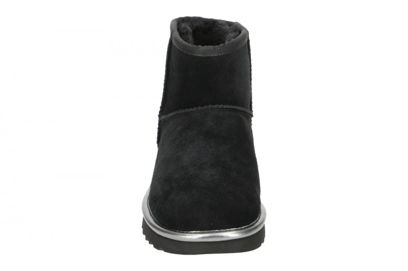 UGG Stiefel schwarz Classic Mini Ugg Rubber Logo