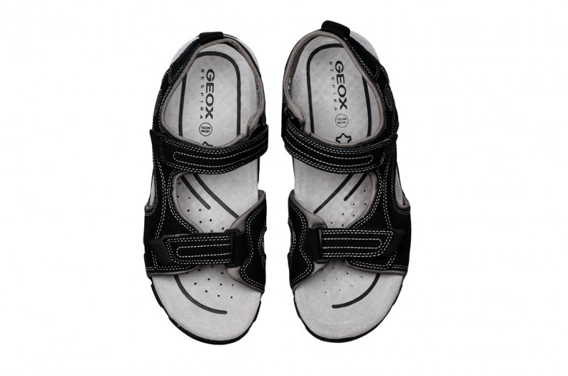 Geox S.Strada Sandale in schwarz grau U1124M