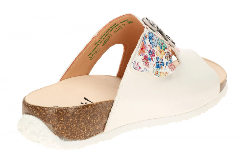 Think Mizzi Pantoletten weiß bunte Blüten 124