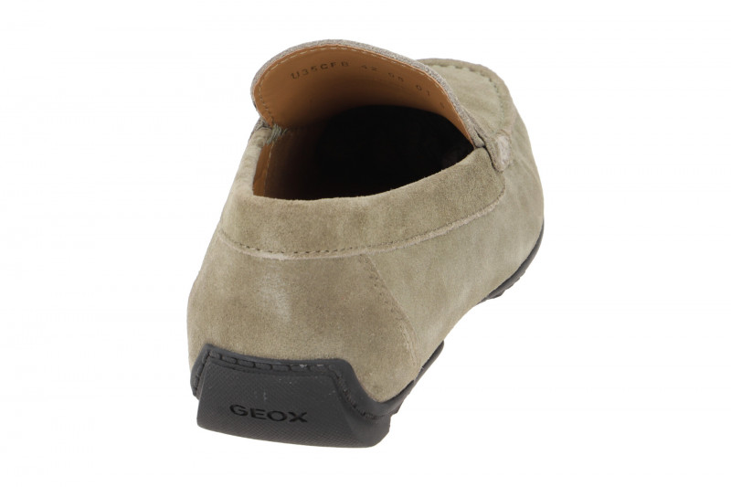 Geox Kosmopolis Mokassin Schuhe grau Velour U35CFB