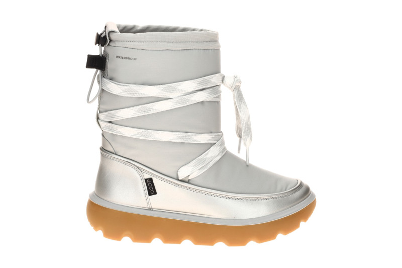 ecco Glacia Stiefel Schlupf Boots grau silber Wasserdicht Primaloft 243303