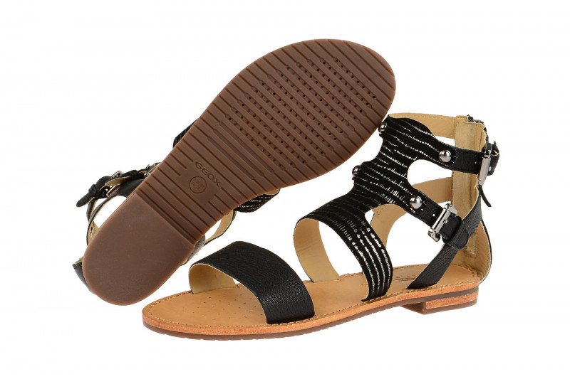 Geox Sozy Sandale schwarz silber D722CG