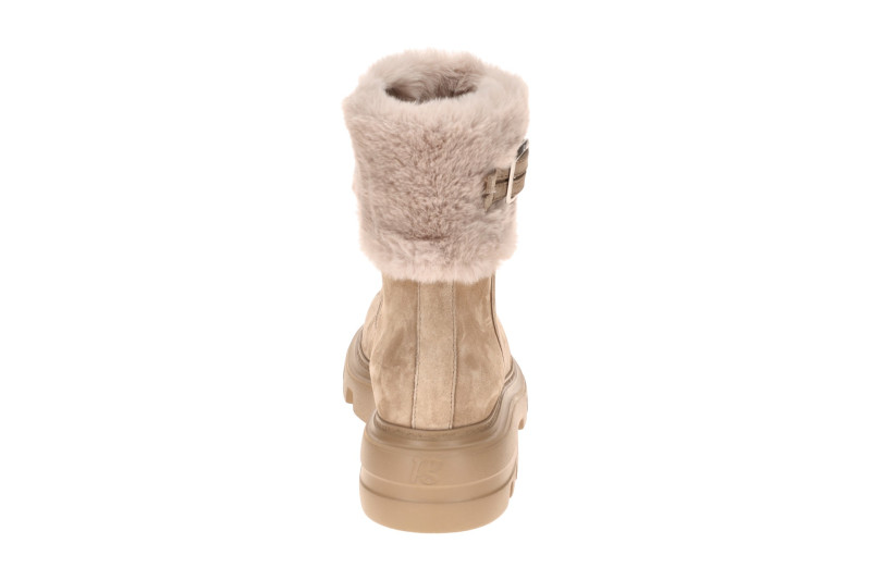 Paul Green Winter Stiefel beige Warmfutter Fellkragen 8327