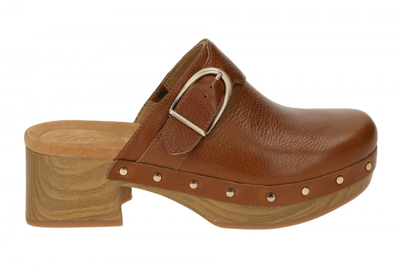 Clarks Sivanne Sun Pantolette braun Plateau Clogs