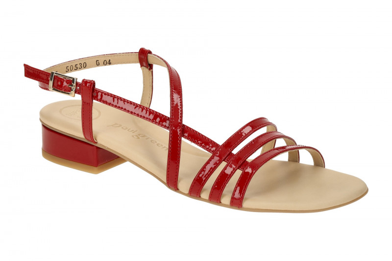 Paul Green Sandalette rot lipstick Lack 7621