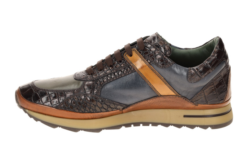 Galizio Torresi Schuhe blau braun Kroko 415128A