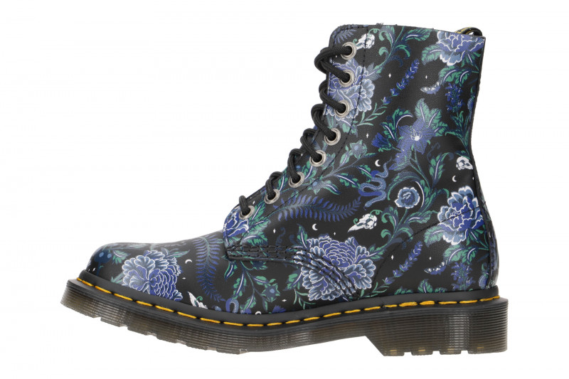 Dr Martens Pascal Stiefel schwarz Floral Damen 1460