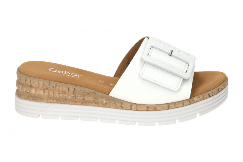 Gabor Keil Pantolette weiß Glattleder 62.702.50