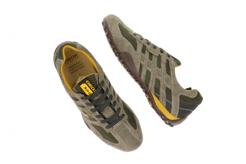 Geox Respira Snake K Sneakers in taupe grün Herrenschuhe