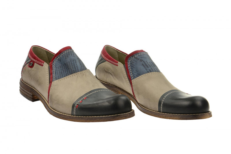 Bello HE117 Slipper blau beige