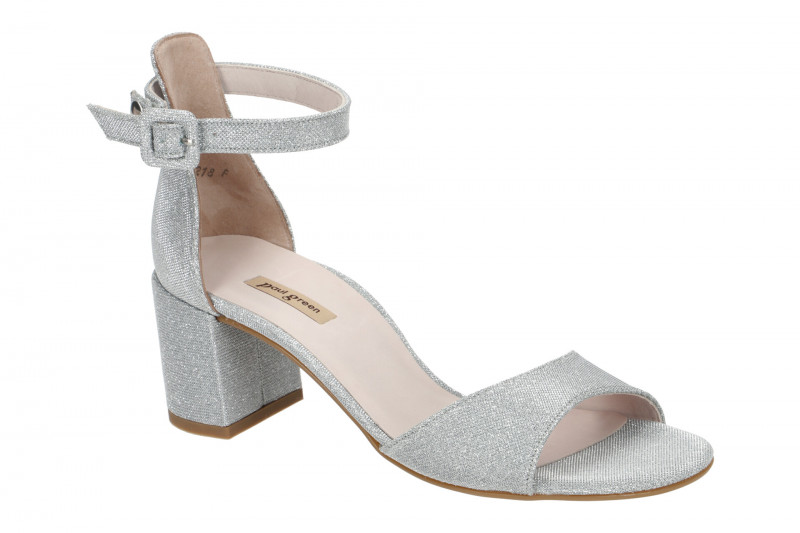 Paul Green Sandalette silber Glitzer 7469
