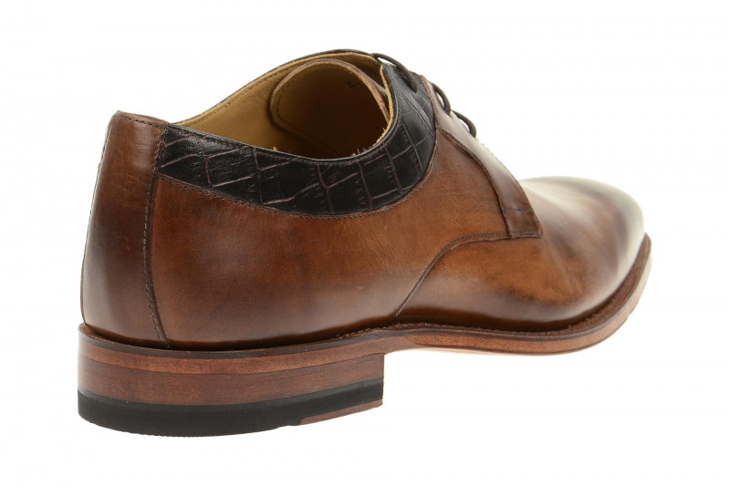 Gordon & Bros Schuhe Milan braun croco Rahmengenäht 5103