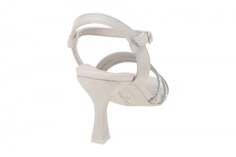 Paul Green Riemchen Sandalette grau Glitzer 6058