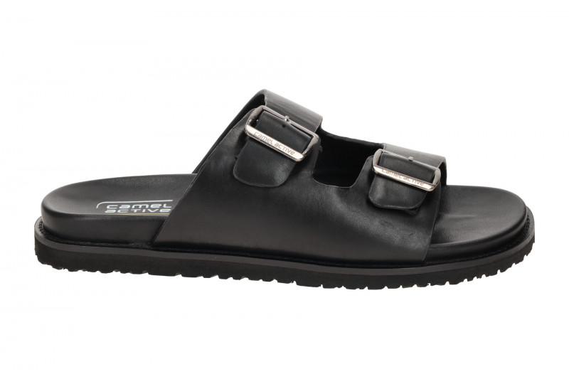 camel active Vivo Pantolette schwarz Herren Nappa 54VV001