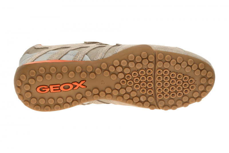 Geox Snake Schuhe beige sand Velour Nubuck U55MNA