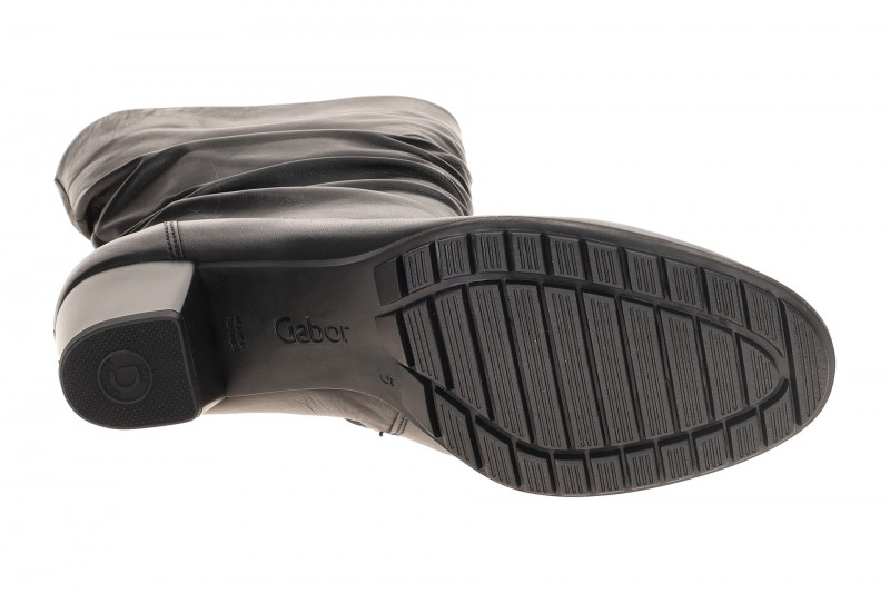 Gabor Schaft Stiefel schwarz gerafft H-Weite 76.606.57