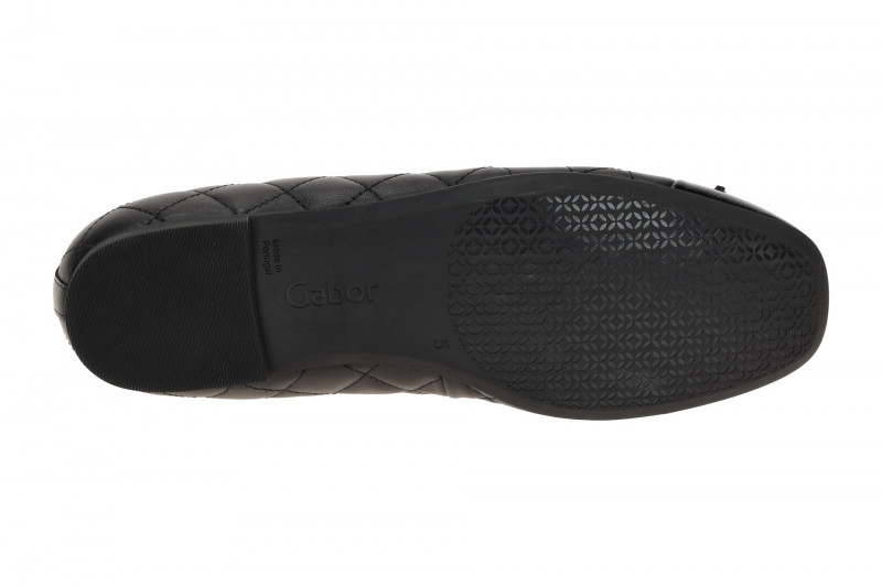 Gabor comfort Ballerina schwarz Nappa gesteppt 62.612.57