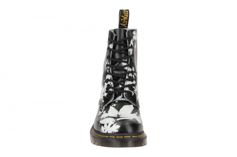 Dr Martens Pascal Stiefel schwarz weiß Blumen 1460